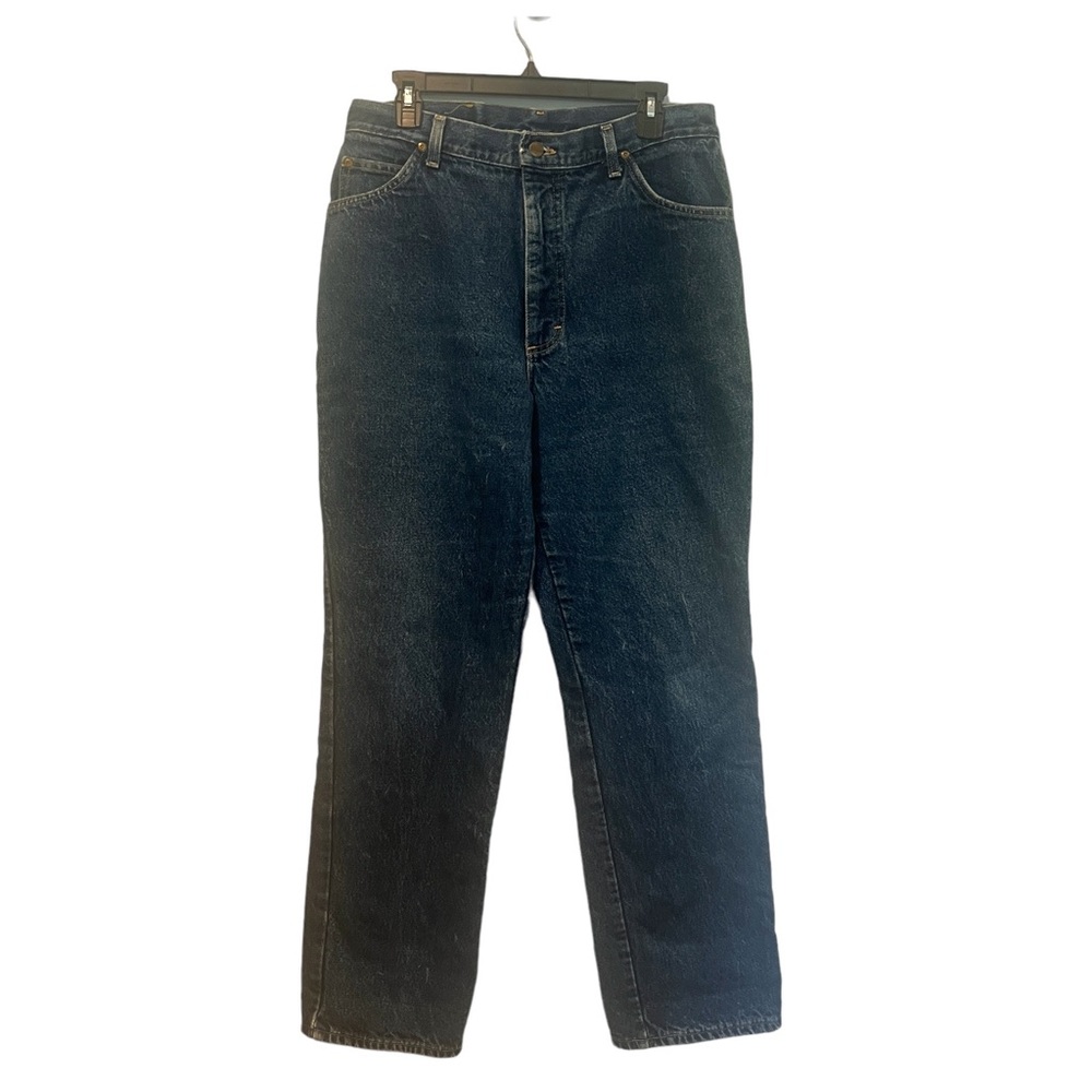 Vintage L.L. Bean Flannel Lined Jeans Women Size 18 Medium Wash Denim USA Made